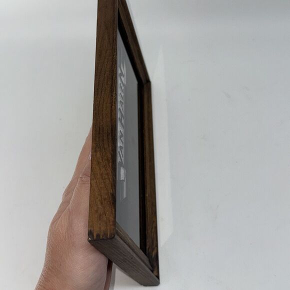 Vintage 70s 80s Van Halen Glass Carnival Game Prize 9" Eddie Framed Foil Art - Picture 5 of 7